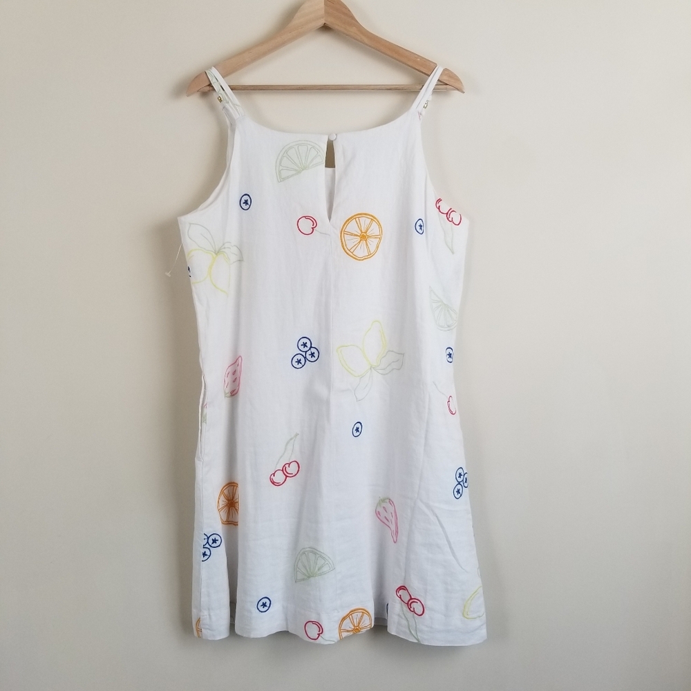 C&C Linen Blend Fruit Dress XL NWT - Picture 6 of 15